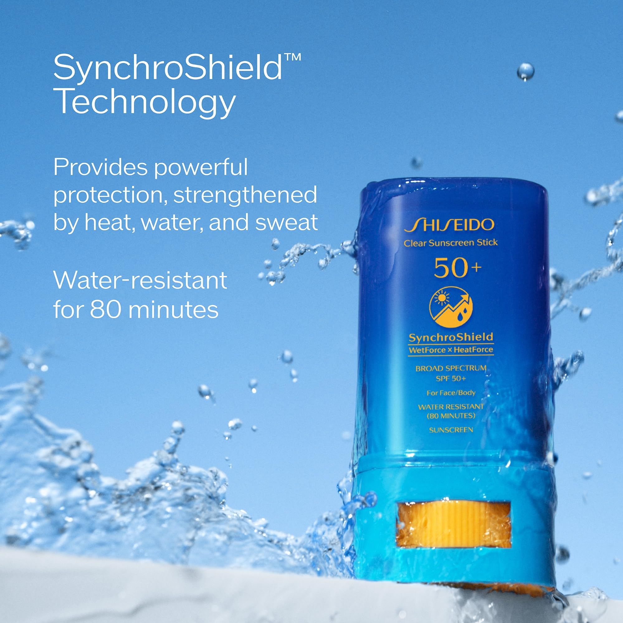 Shiseido Clear Sunscreen Stick invisible formula blends with skin tones