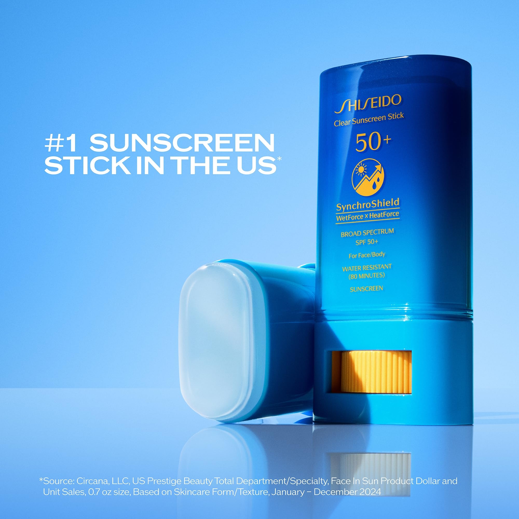 Shiseido Clear Sunscreen Stick SPF 50+ over-makeup touch-ups with lightweight protection