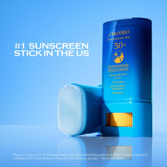 Shiseido Clear Sunscreen Stick SPF 50+ over-makeup touch-ups with lightweight protection