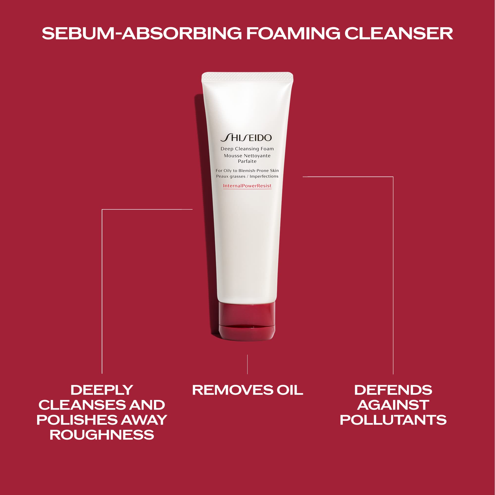 Shiseido Deep Cleansing Foam gentle lather leaves skin smooth with no tightness after rinse