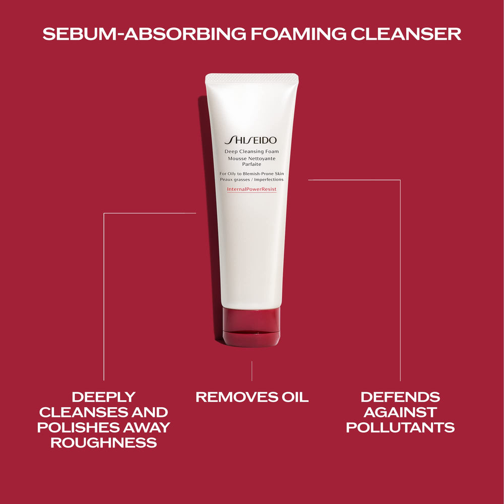 Shiseido Deep Cleansing Foam gentle lather leaves skin smooth with no tightness after rinse