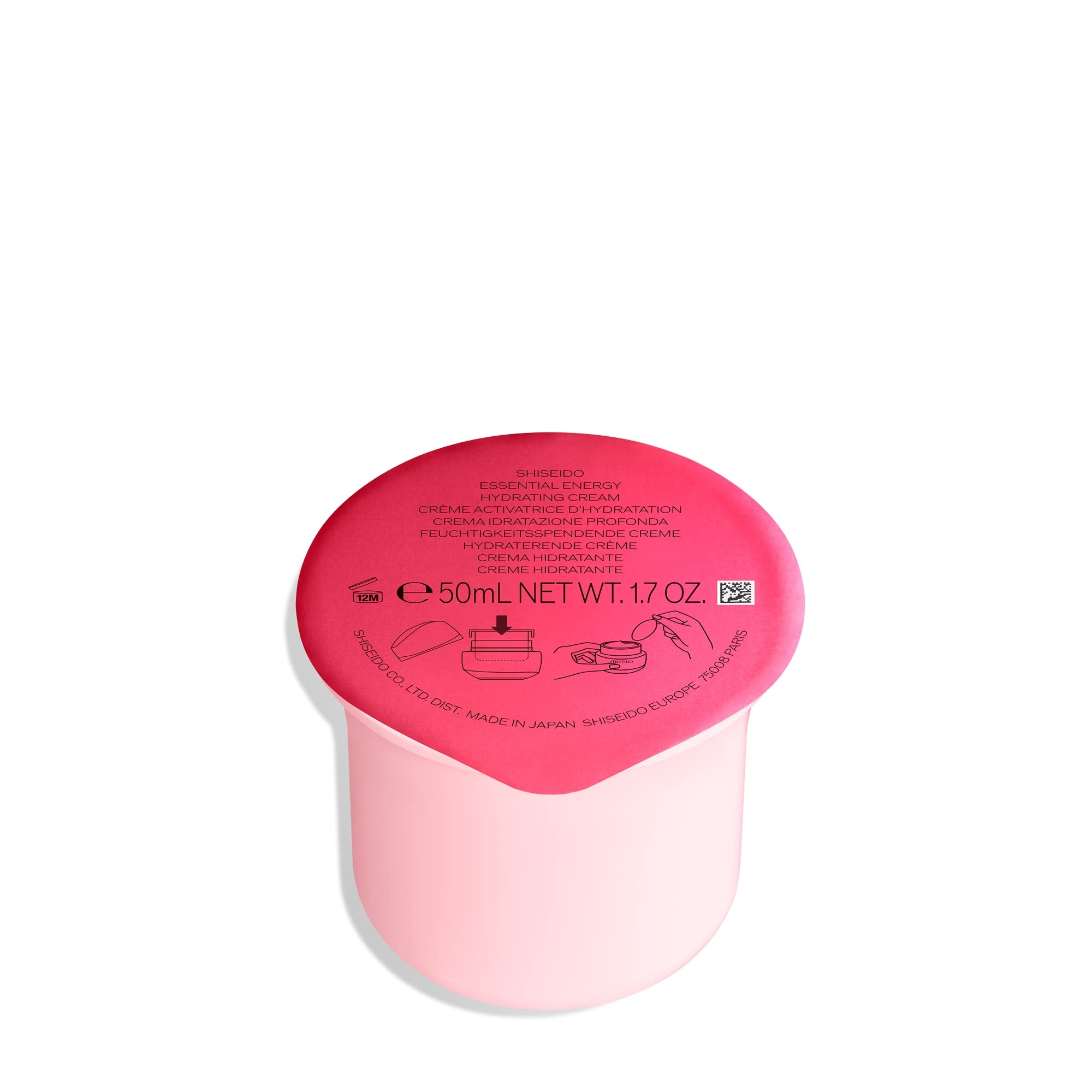 Shiseido Essential Energy Hydrating Cream Refill bottle pour for long-lasting moisture