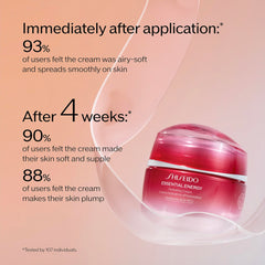 Shiseido Essential Energy Hydrating Cream Refill hyaluronic acid focus delivers deep hydration