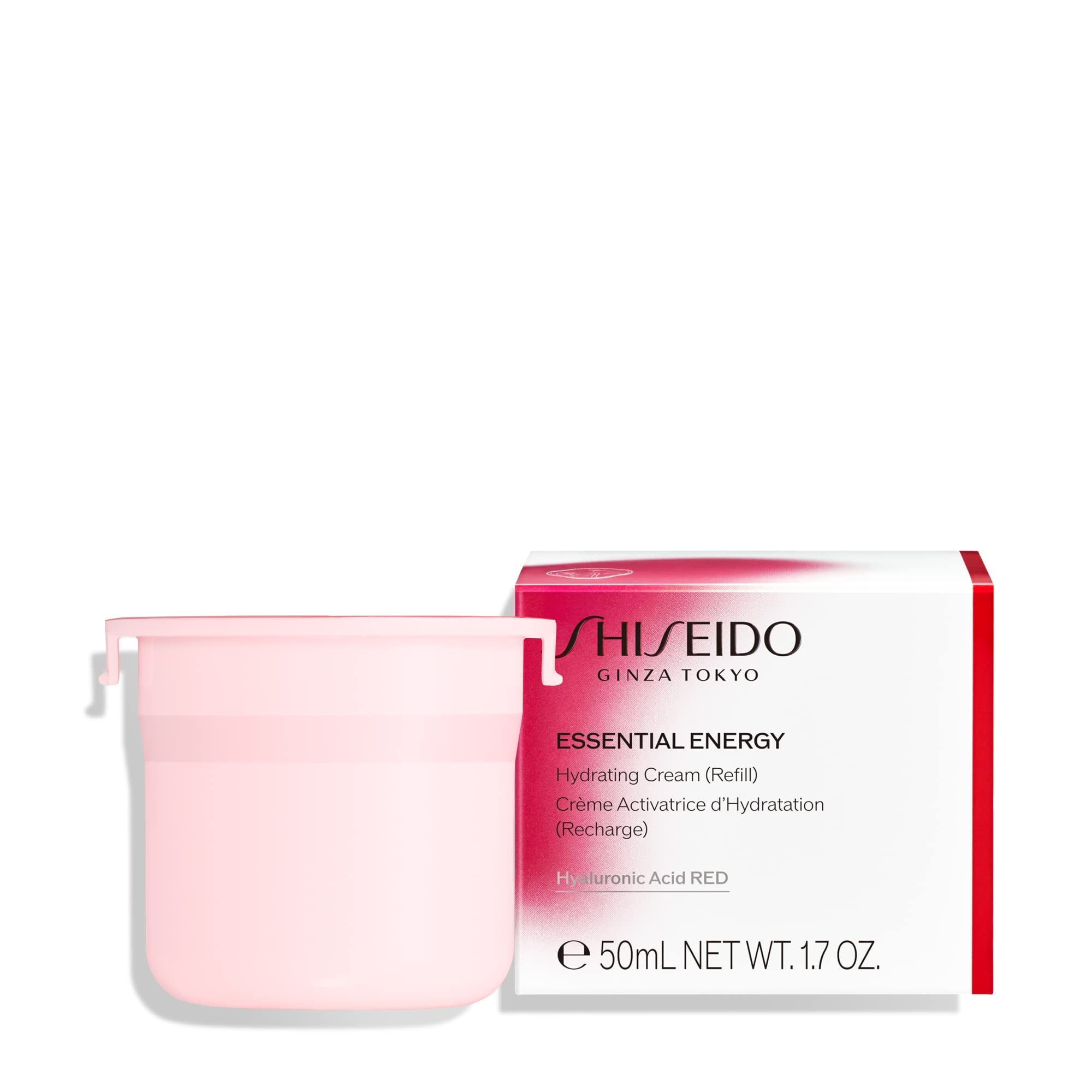 Shiseido Essential Energy Hydrating Cream Refill macro texture highlights creamy consistency