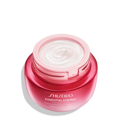 Shiseido Essential Energy Hydrating Cream texture close-up showing rich absorption