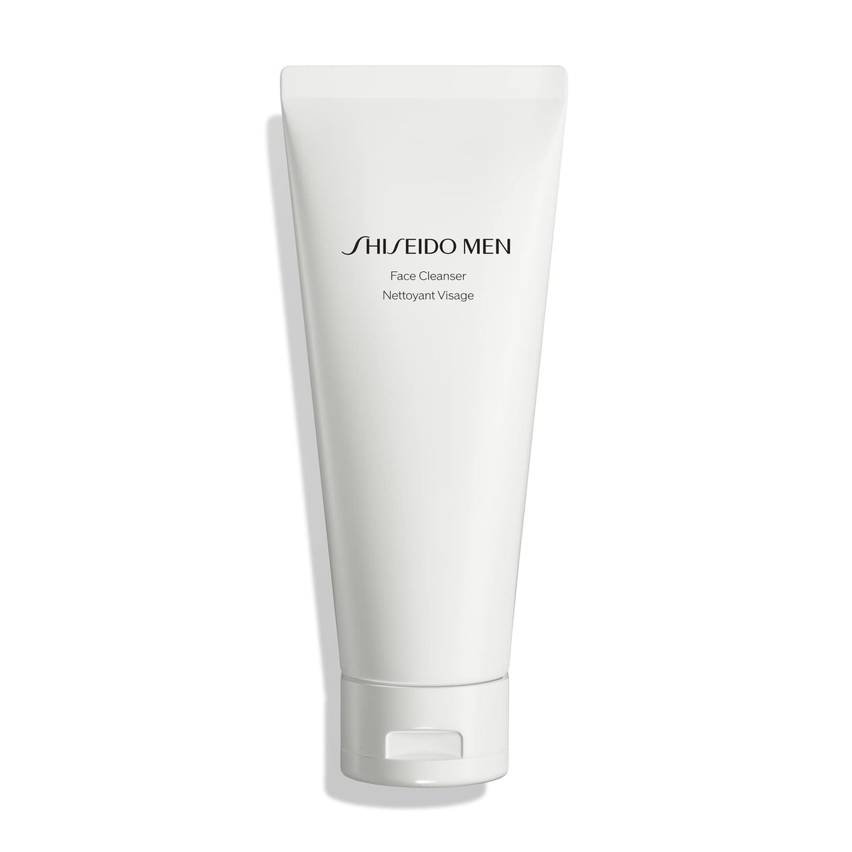 Shiseido Men Face Cleanser bottle closeup for a refreshing daily cleanse and shave-ready skin