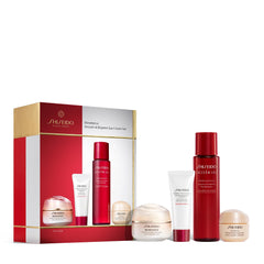 Shiseido Smooth & Brighten Eye Cream Set packaging for daily eye care routine.