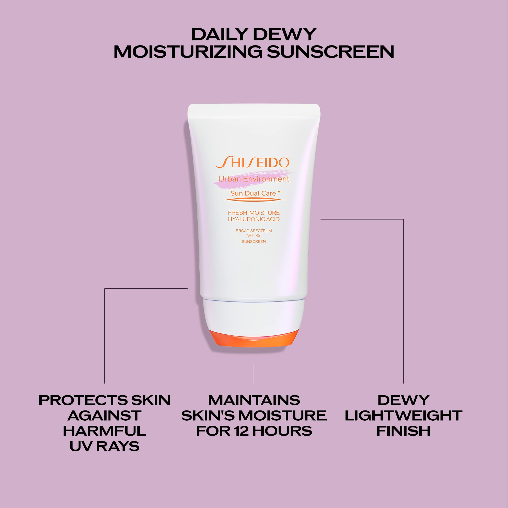 Shiseido sunscreen applied before makeup creates a protected, radiant base.
