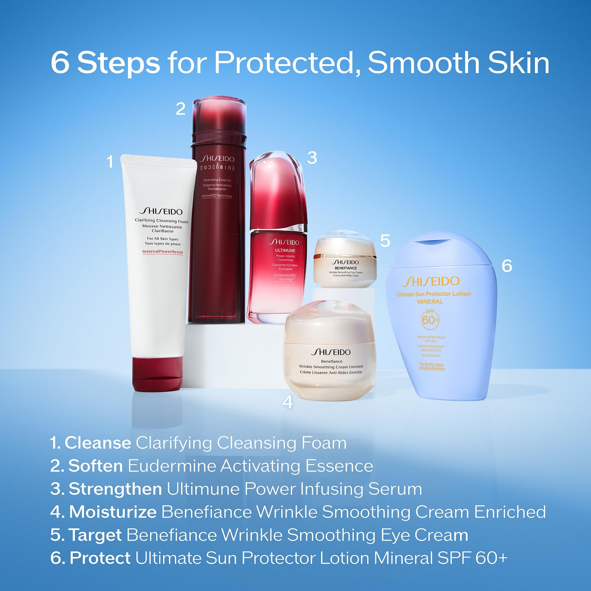 Shiseido Ultimate Sun Protector Lotion Mineral SPF 60+ anti-fine-lines focus hints at smoother-looking skin.