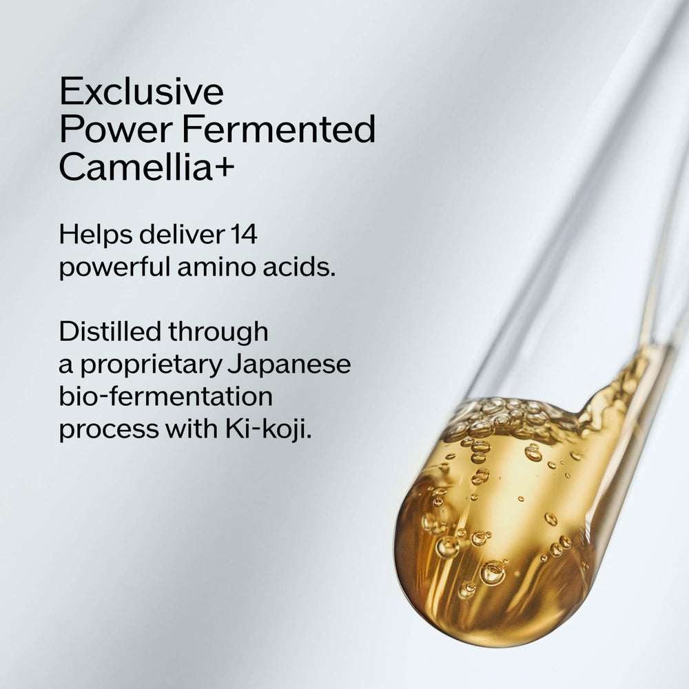 Shiseido Ultimune serum ingredients camellia closeup explaining nourishing elements