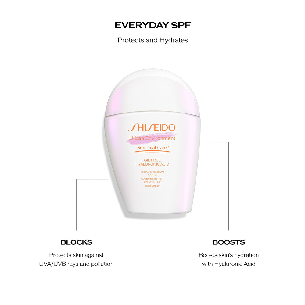 Shiseido Urban Environment sunscreen fits into daily skincare routine.