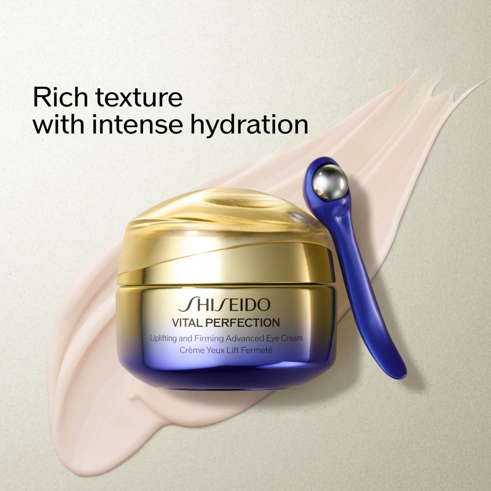 Shiseido Vital Perfection eye cream application around the eye area