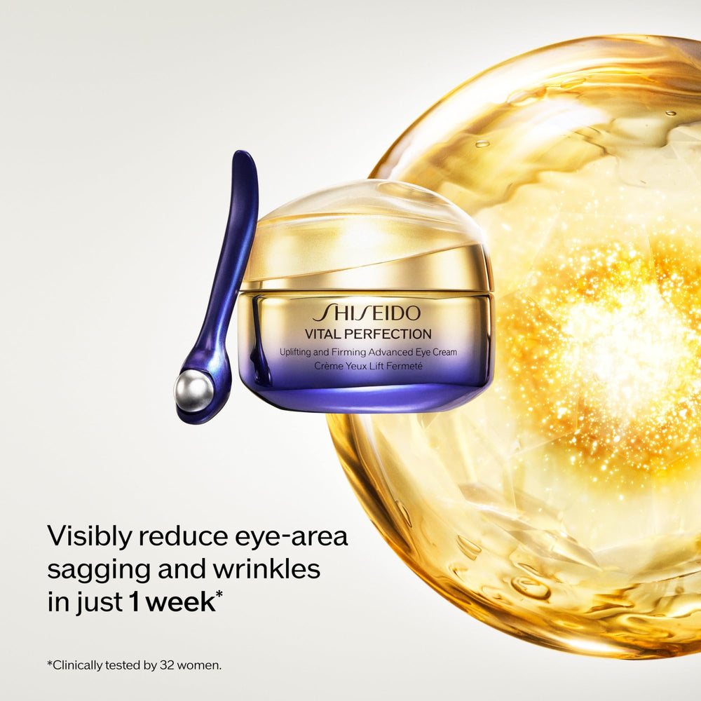 Shiseido Vital Perfection eye cream roller tool for gentle eye massage