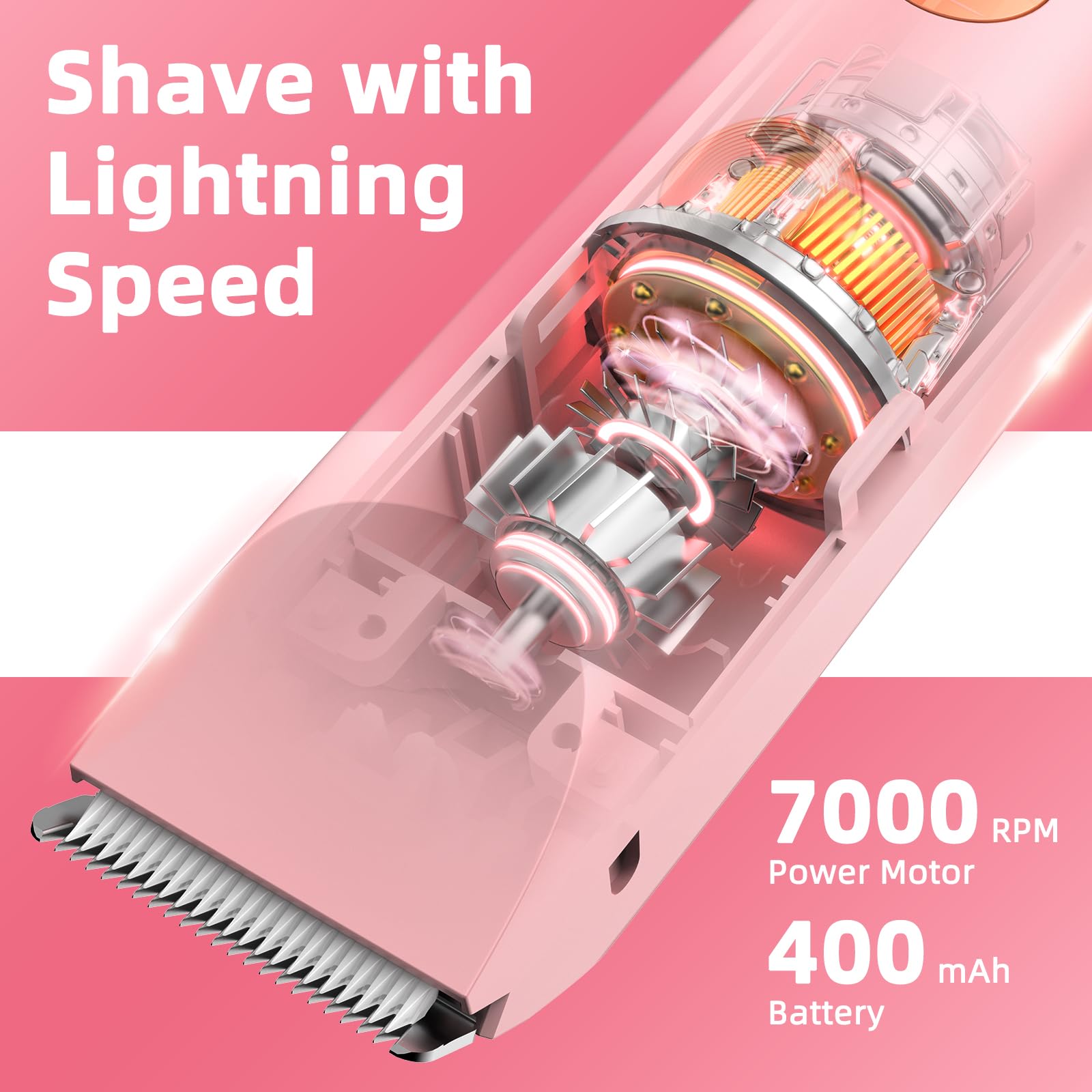 SHOBES Bikini Trimmer compact pink design enables portable grooming on the go.