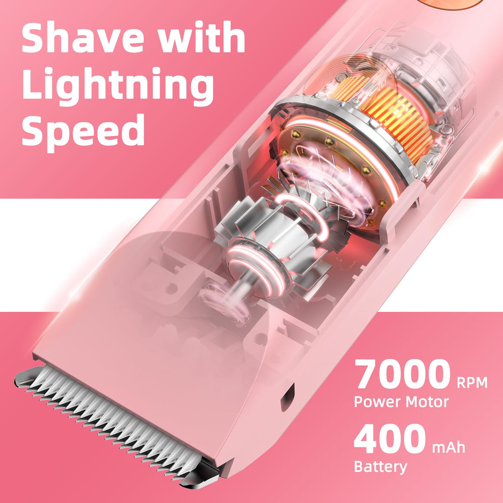 SHOBES Bikini Trimmer compact pink design enables portable grooming on the go.