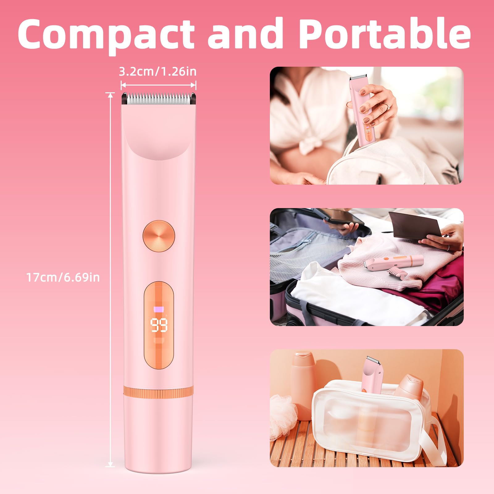 SHOBES Bikini Trimmer quiet operation for a comfortable grooming session.