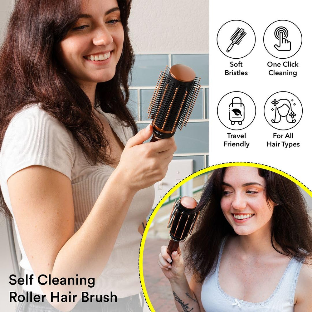 SHOP LC Delivering Joy roller retractable bristles ideal for gentle scalp comfort and travel.