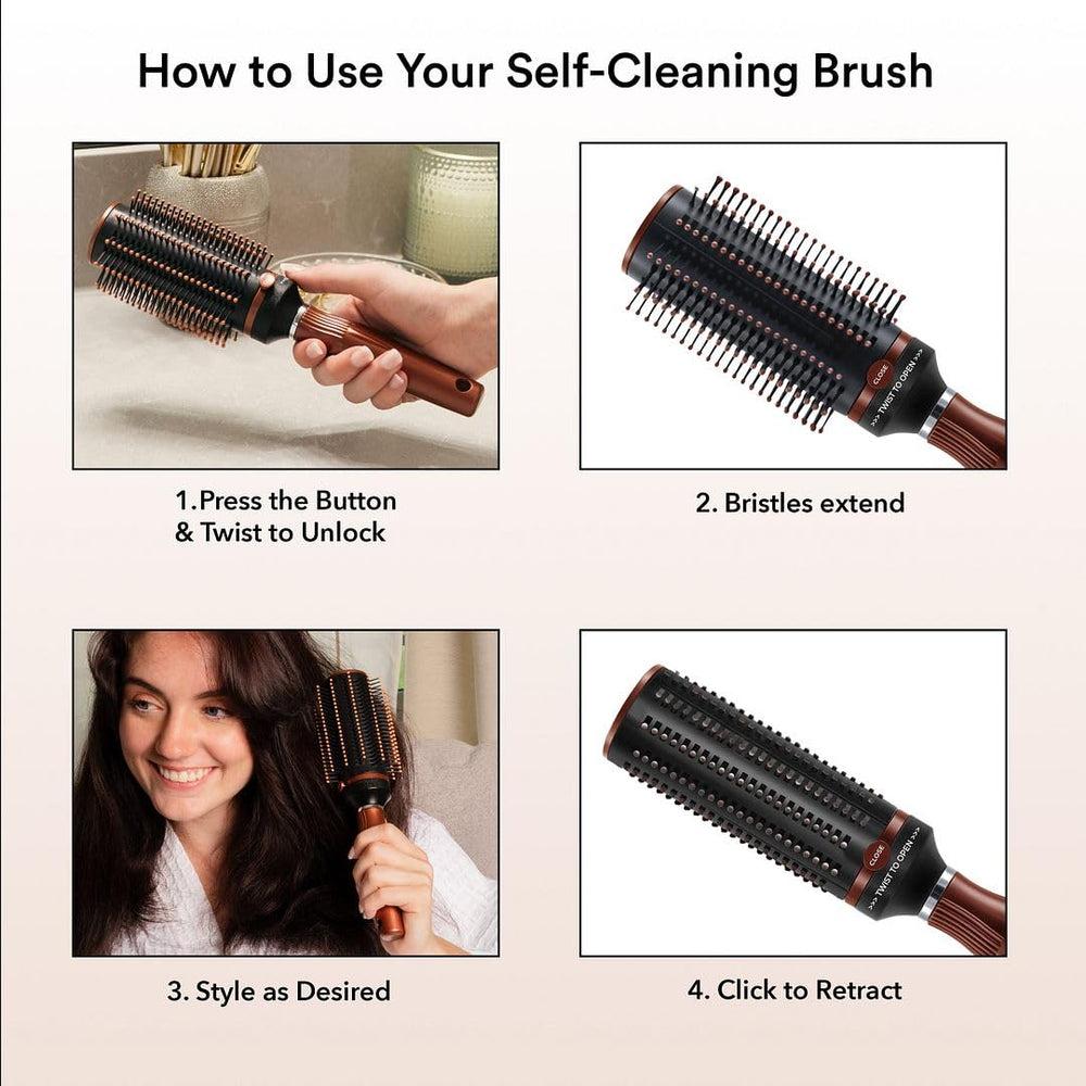 SHOP LC Delivering Joy travel-friendly hairbrush fits in bags for on-the-go styling.
