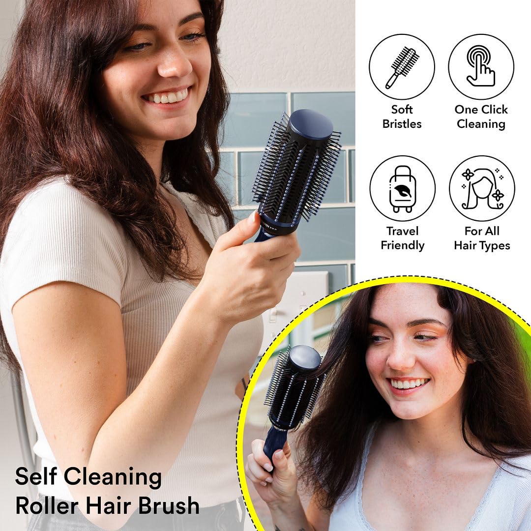 SHOP LC Detangler Brush retractable bristles provide gentle detangling and reduced breakage.