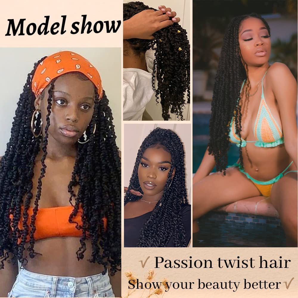 ShowCoco Passion Twist 22in packaged accessories included: crochet needle and rubber bands.
