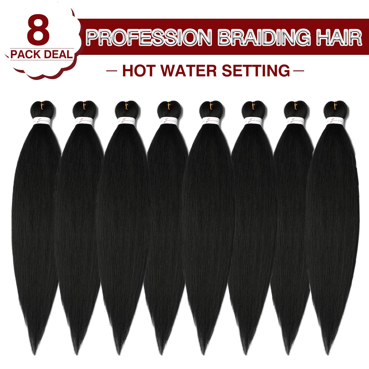 ShowCoco rubber bands included keep braids secure during styling