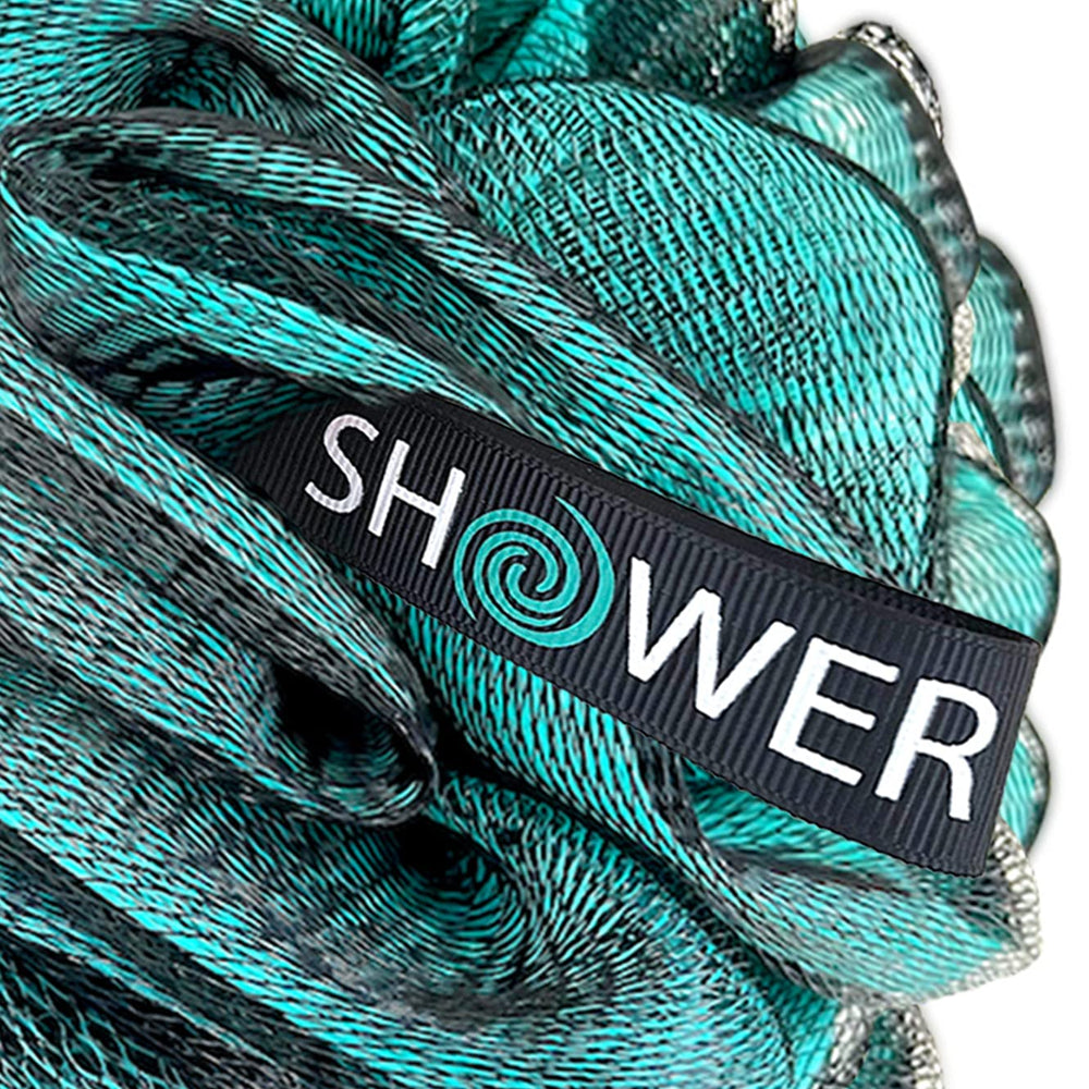 Shower Bouquet exfoliating bath sponge setup for daily routine.