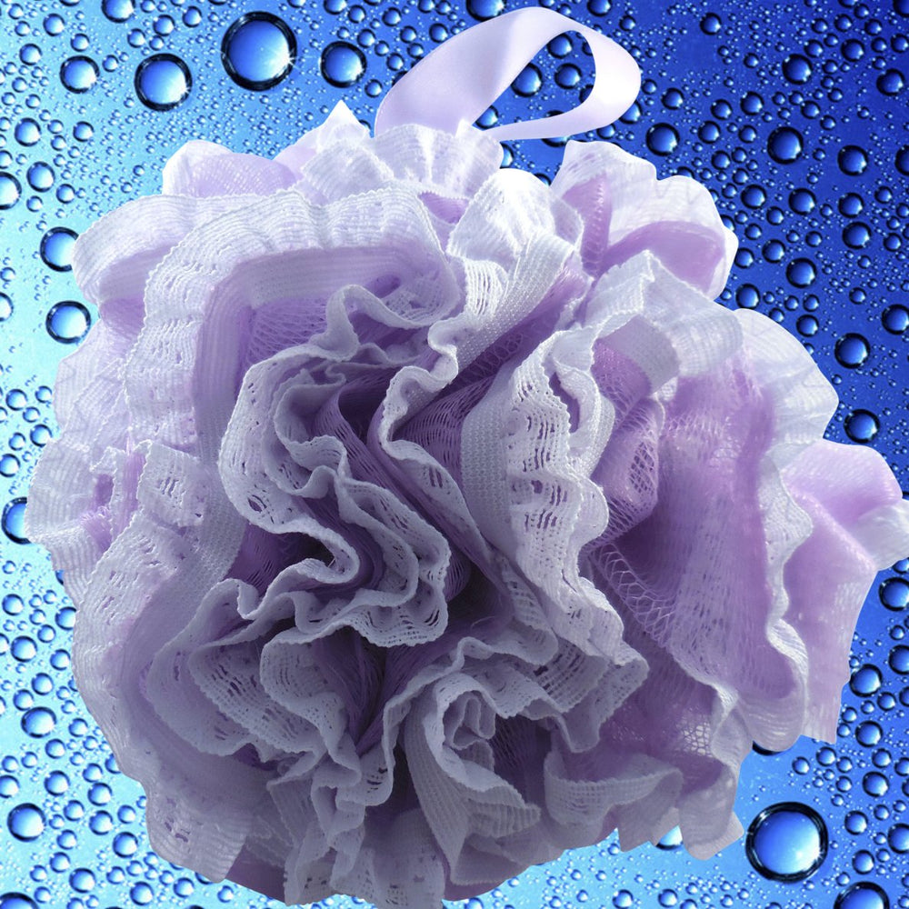 Shower Bouquet hanging ribbon handle in photo highlights easy air-dry feature.
