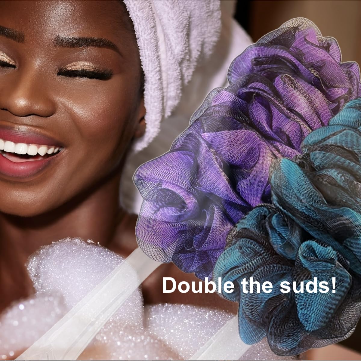Shower Bouquet holiday offer plush puffs for spa-like showers