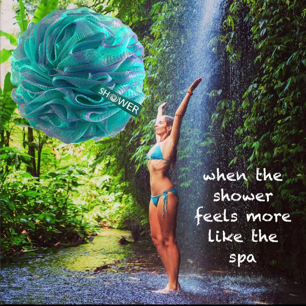 Shower Bouquet loofah-xl swirl-deep multicolor set adds vibrant bath style and variety.