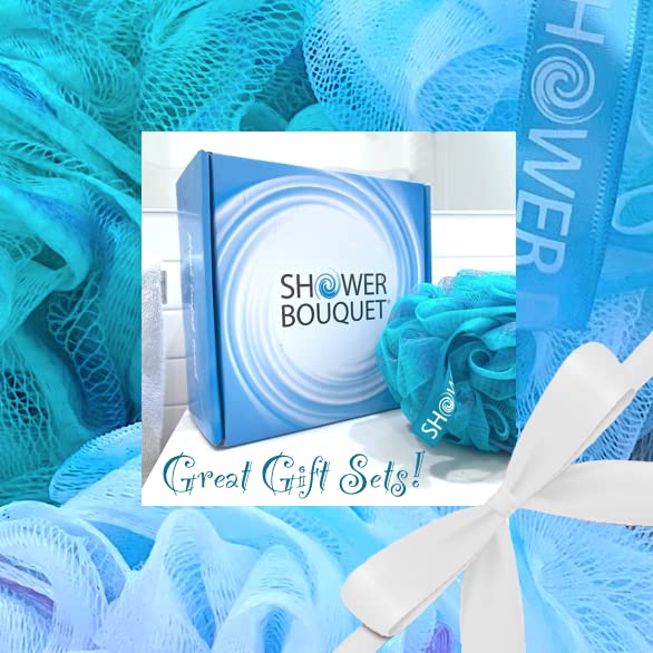 Shower Bouquet plush-puffs gift set ideal for stocking stuffers and gifts.