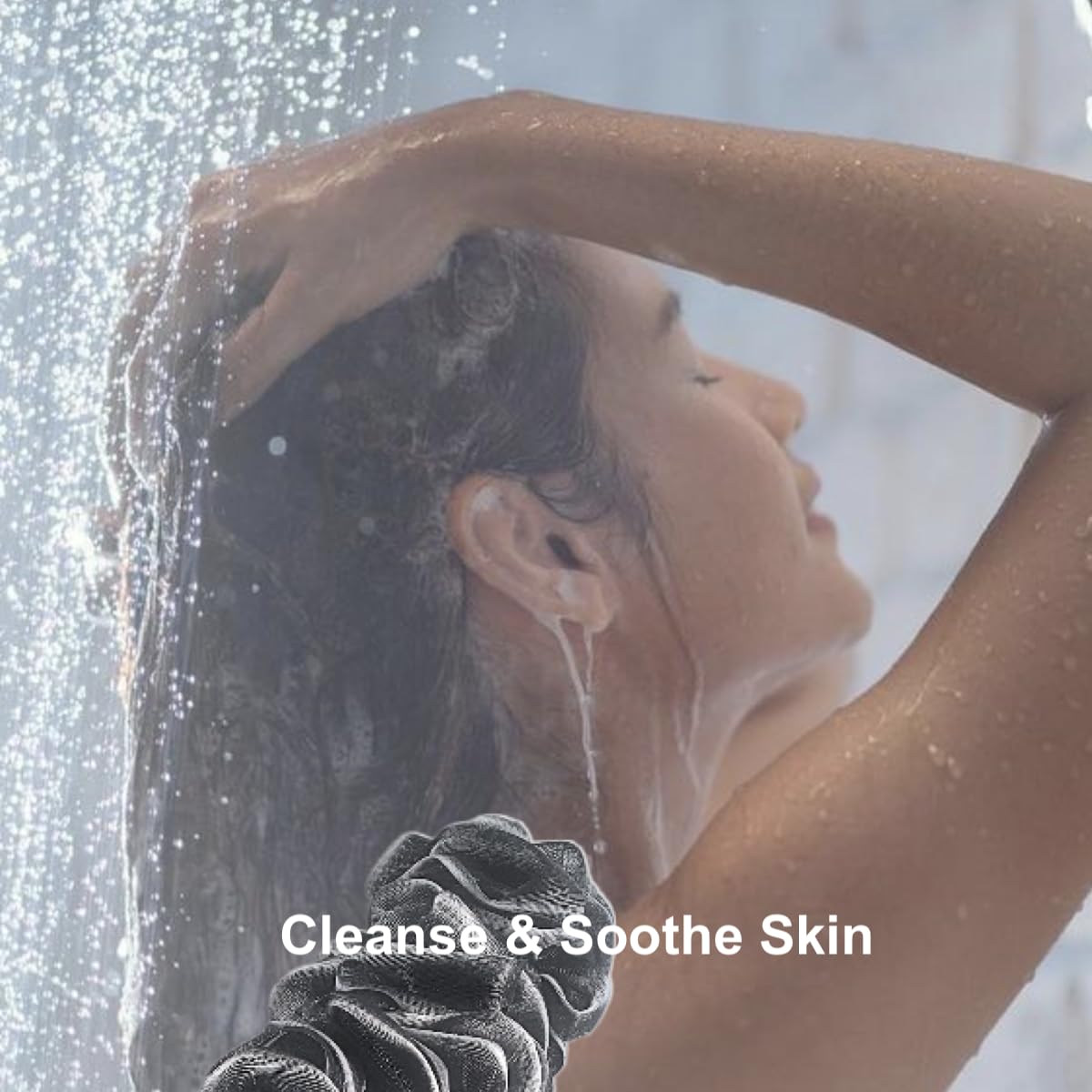 Shower Bouquet premium plush puffs create rich suds for a spa-like experience.