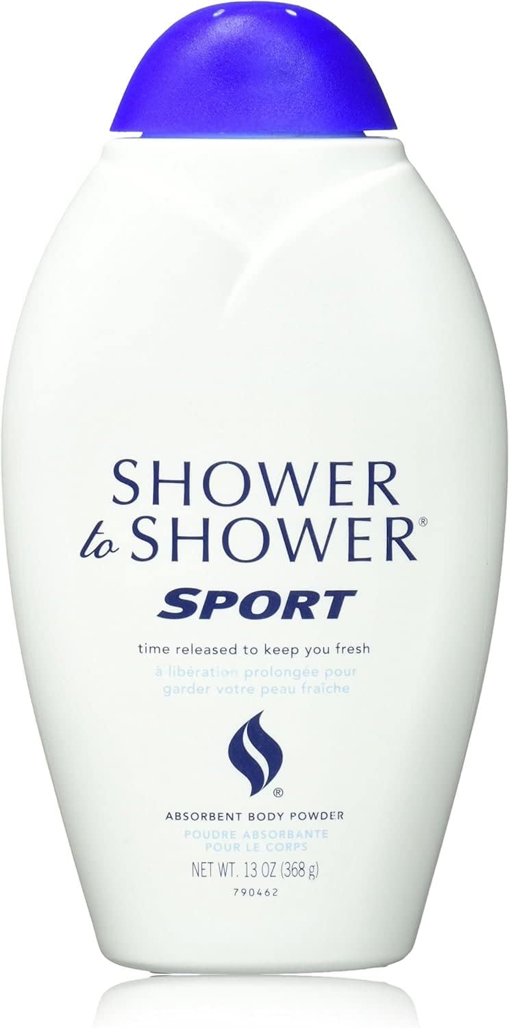 Shower To Shower sport packaging front for gym-ready freshness