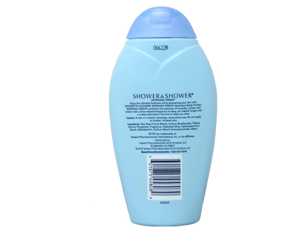 Shower To Shower Morning Fresh application underarm area demonstrating moisture control