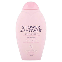 Shower To Shower original fresh fragrance diffusion close-up for refreshed skin.