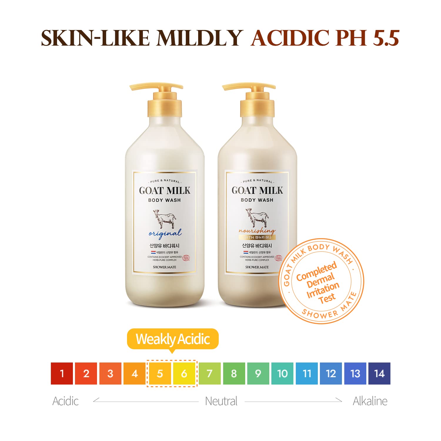 SHOWERMATE Goat Milk Body Wash ideal for daily cleansing
