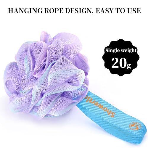 Showertime mini shower loofah durable mesh maintains shape after washing
