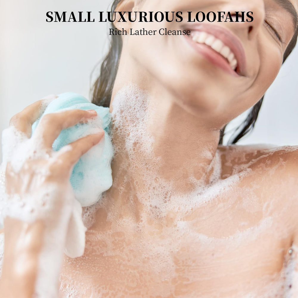 Showertime mini shower loofah quick lather with minimal soap