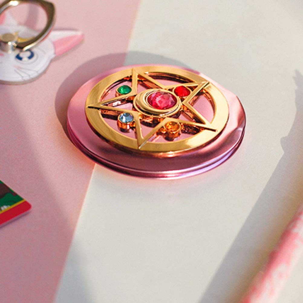 SHOWLOUE makeup compact mirror close-up view for precise detail.