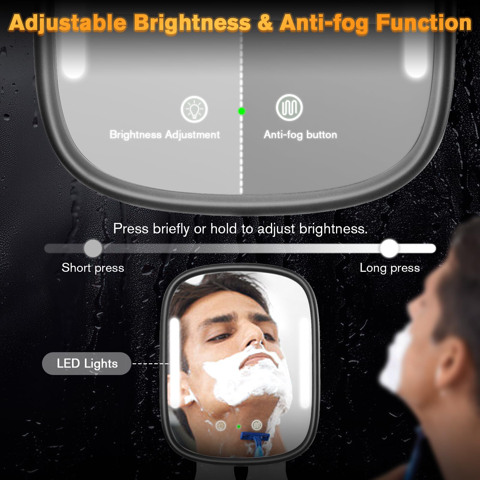 Showvigor sleek black finish with two razor holders for grooming