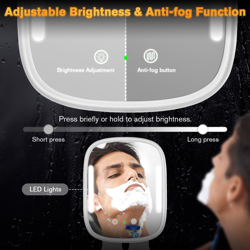 Showvigor USB-C rechargeable battery powers the mirror reliably.