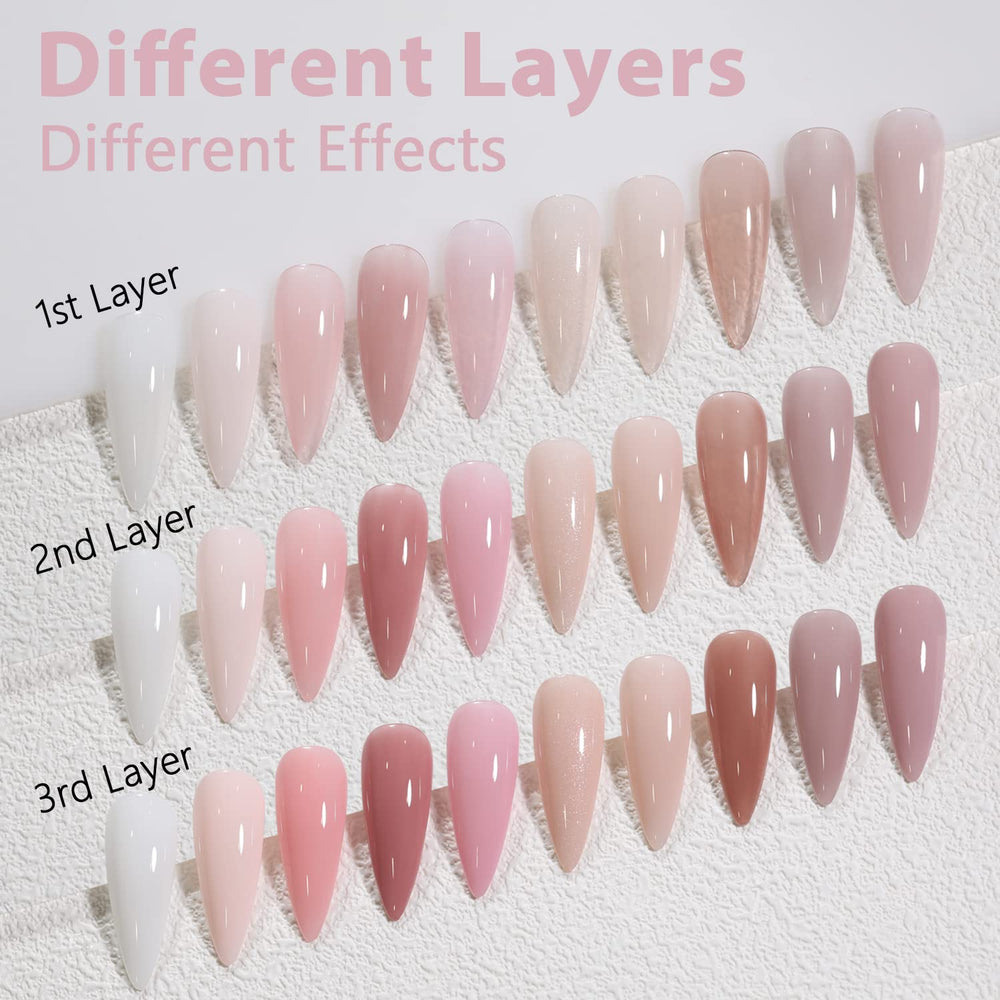 SHOYUM Jelly Nude gel bottle closeup highlighting smooth texture