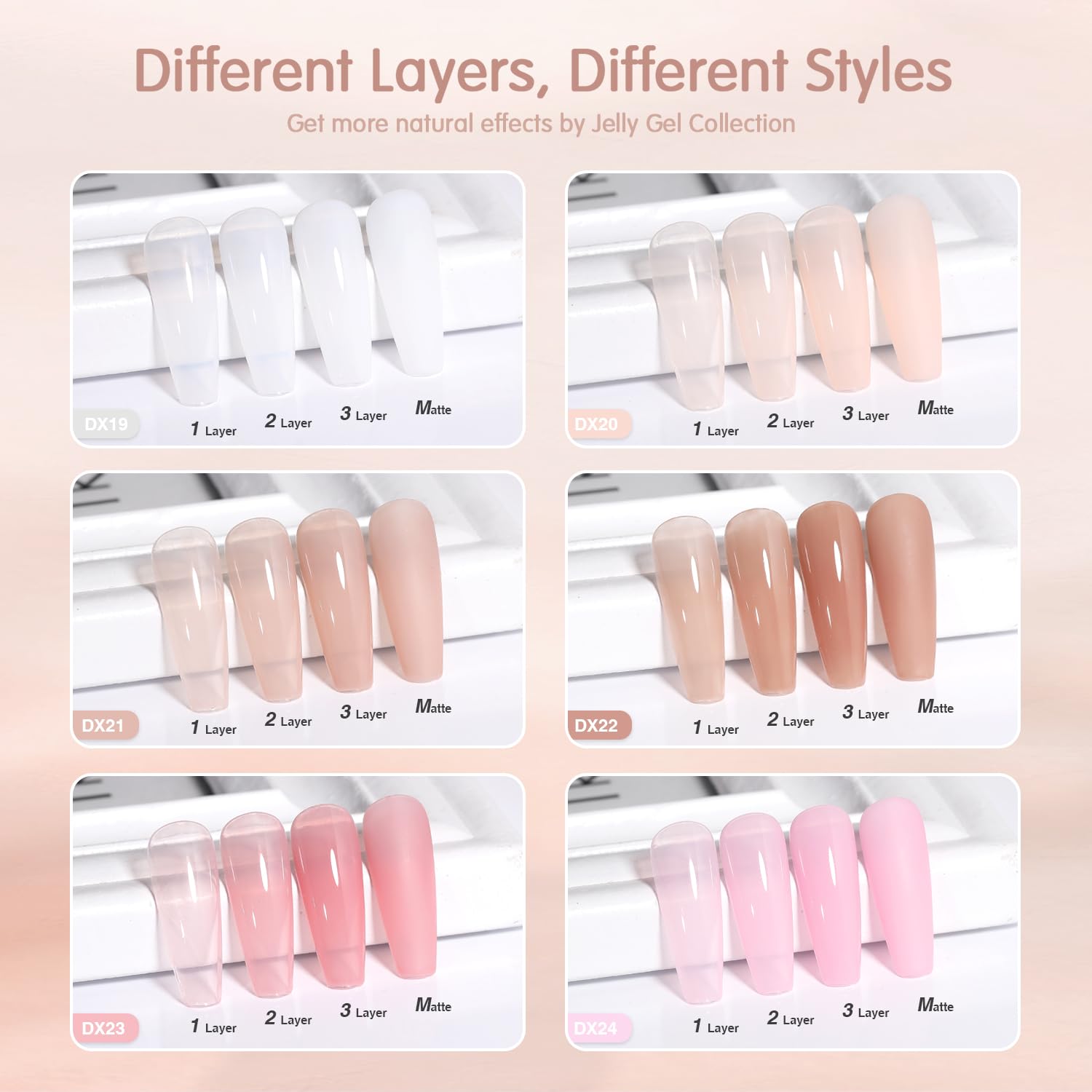 SHOYUM six bottle display highlights color variety for all seasons.