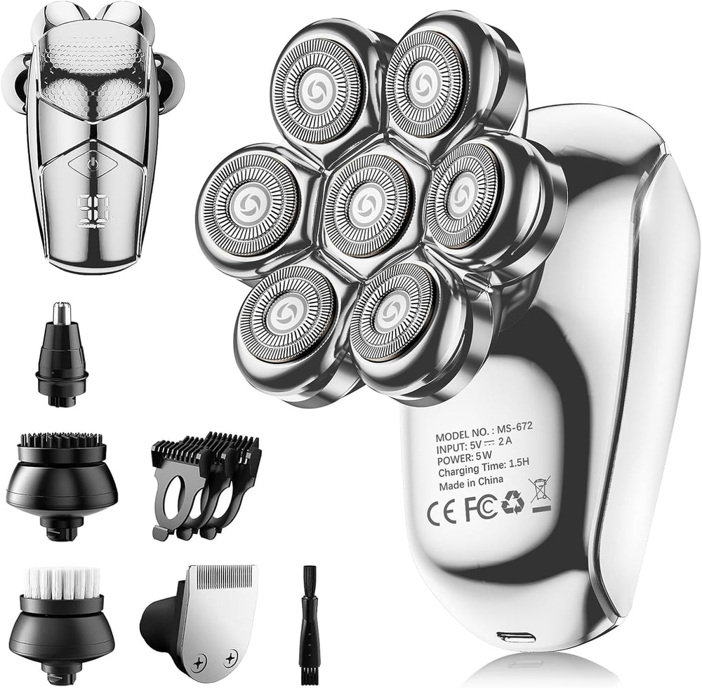 SHPAVVER 5in1 head shaver set enables quick, all-in-one grooming for bald men