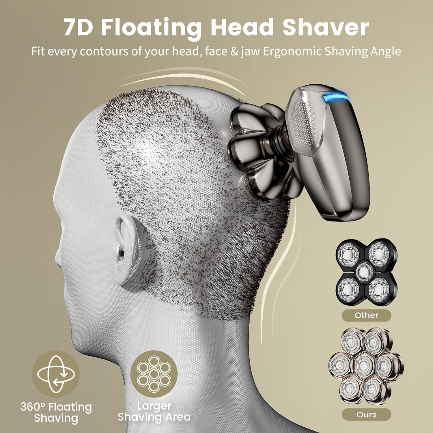 SHPAVVER IPX7 waterproof shaver for wet or dry use in the shower
