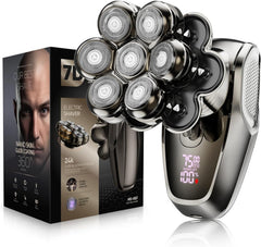 SHPAVVER 7D head shaver showing magnetic head removal for easy cleaning