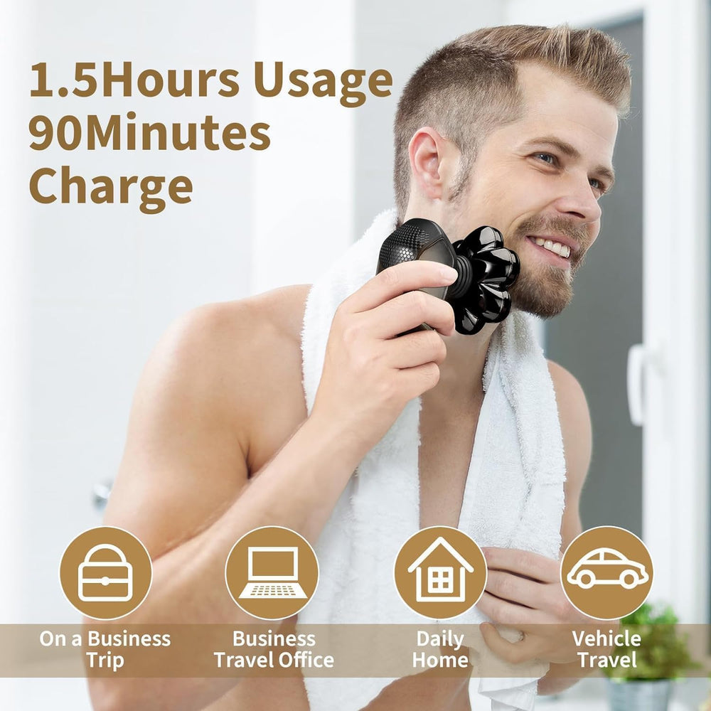 SHPAVVER 90-minute runtime after 1.5-hour recharge for on-the-go grooming.
