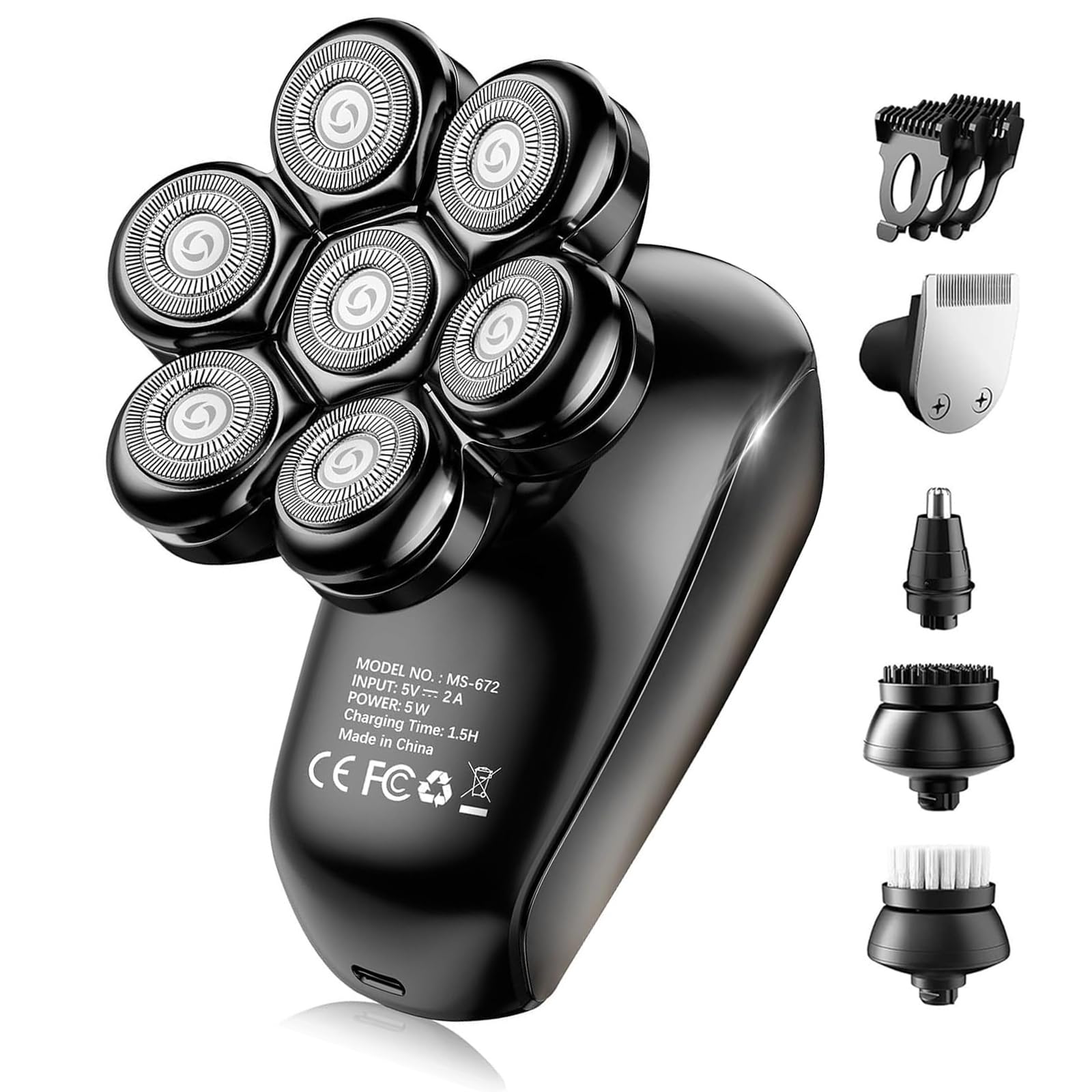 SHPAVVER bald head shaver with turbo power for a fast, close shave.