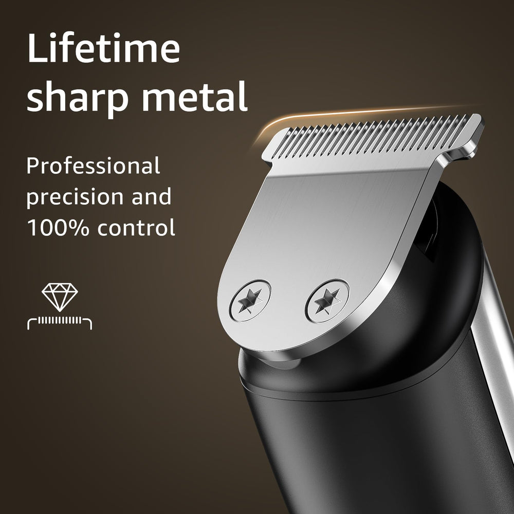 SHPAVVER beard trimmer with two-speed motor handles thick hair smoothly.