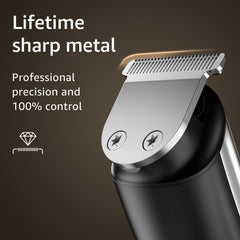 SHPAVVER beard trimmer with two-speed motor handles thick hair smoothly.