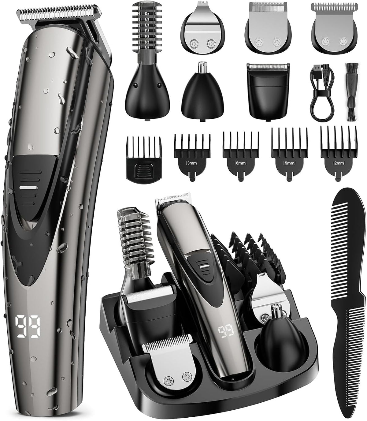 SHPAVVER beard-trimmer with turbo speed for quick, precise grooming lines.